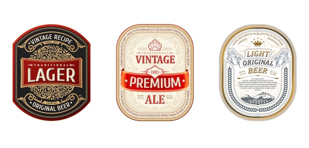 Download Premium Vector | Set vintage frames for beer labels