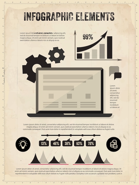 Premium Vector | Set of vintage infographic elements