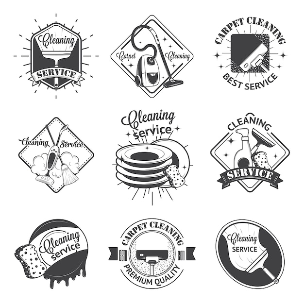 Set of vintage logos | Premium Vector