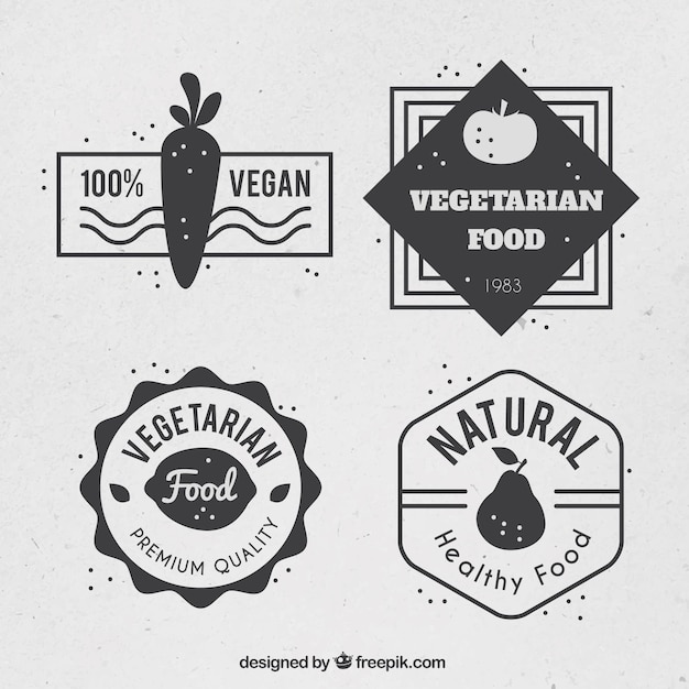 Download Free Download Free Set Of Vintage Vegan Badges Vector Freepik Use our free logo maker to create a logo and build your brand. Put your logo on business cards, promotional products, or your website for brand visibility.