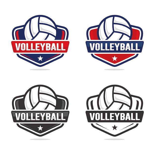 Premium Vector | Set of volleyball logo template