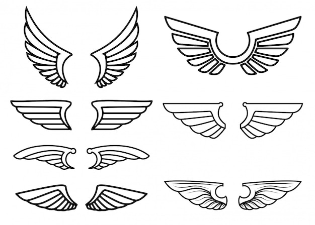 Download Free Set Of Wings Icons Elements For Logo Label Emblem Sign Use our free logo maker to create a logo and build your brand. Put your logo on business cards, promotional products, or your website for brand visibility.