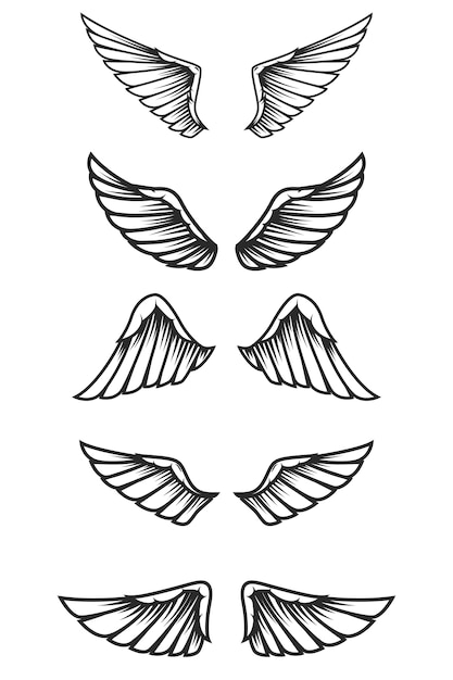 Download Free Set Of Wings On White Background Elements For Logo Label Emblem Sign Image Premium Vector Use our free logo maker to create a logo and build your brand. Put your logo on business cards, promotional products, or your website for brand visibility.