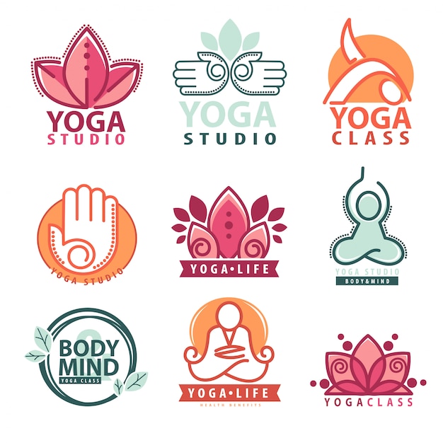 Download Free Set Of Yoga And Meditation Logo Set Premium Vector Use our free logo maker to create a logo and build your brand. Put your logo on business cards, promotional products, or your website for brand visibility.