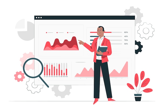 Setup analytics concept illustration Free Vector