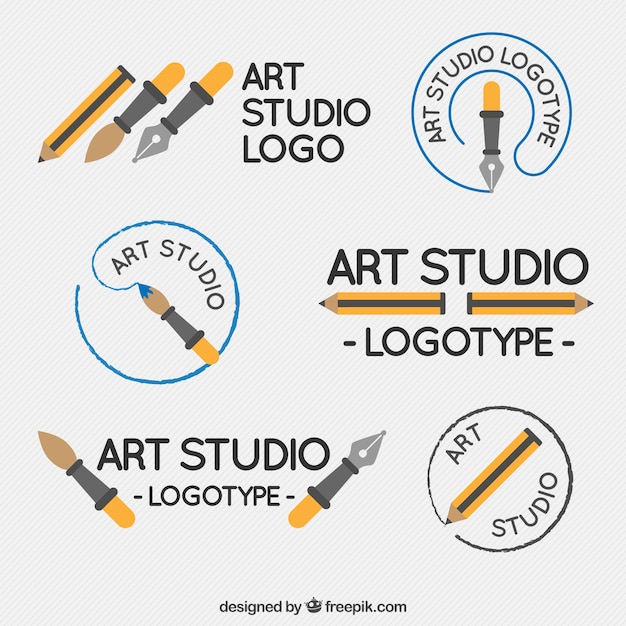 Download Free Several Cute Logos Of Art Studio Free Vector Use our free logo maker to create a logo and build your brand. Put your logo on business cards, promotional products, or your website for brand visibility.