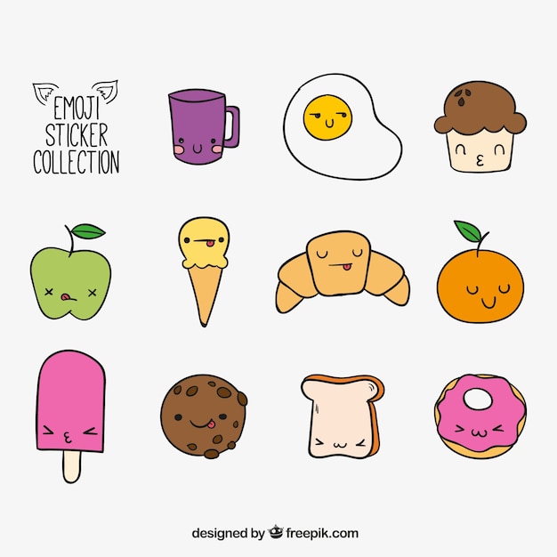 Free Vector | Several emoticons with different facial expressions