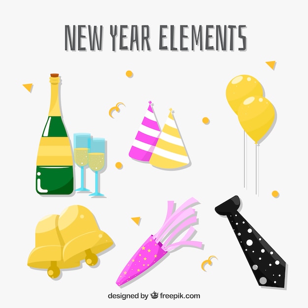 Free Vector | Several new year elements