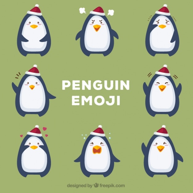 Several penguin emoticons