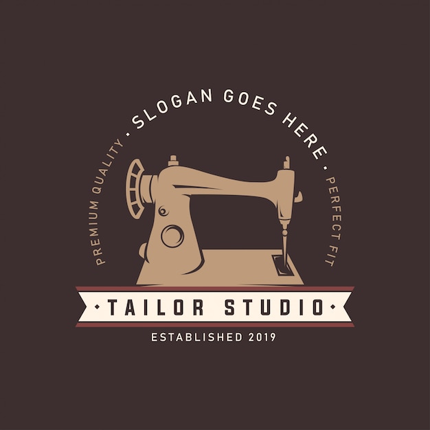 Download Free Sewing Machine Tailor Studio Logo Template Premium Vector Use our free logo maker to create a logo and build your brand. Put your logo on business cards, promotional products, or your website for brand visibility.