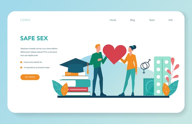 Premium Vector Sexual Education Web Banner Or Landing Page