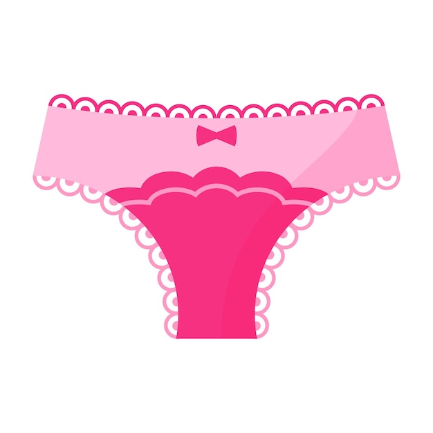 Сексуальные женские розовые трусики нижнего белья концепция моды векторный мультфильм 