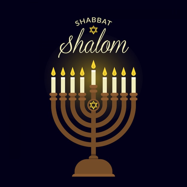Premium Vector Shabbat Shalom Background