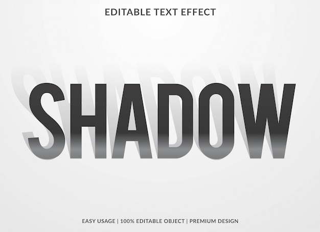 Premium Vector | Shadow text effect