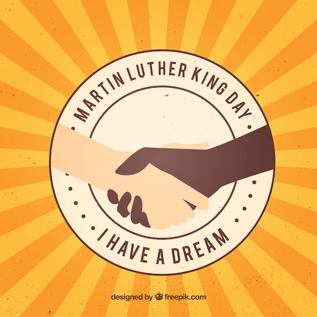 Download Shake hands in Martin Luther King Day background Vector ...