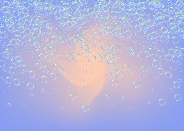 Premium Vector | Shampoo bubbles on gradient background. realistic ...