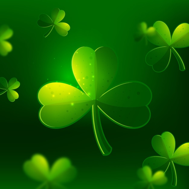 Premium Vector | Shamrock leaves background