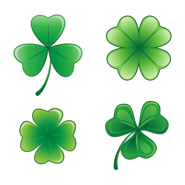 Premium Vector | Shamrock set