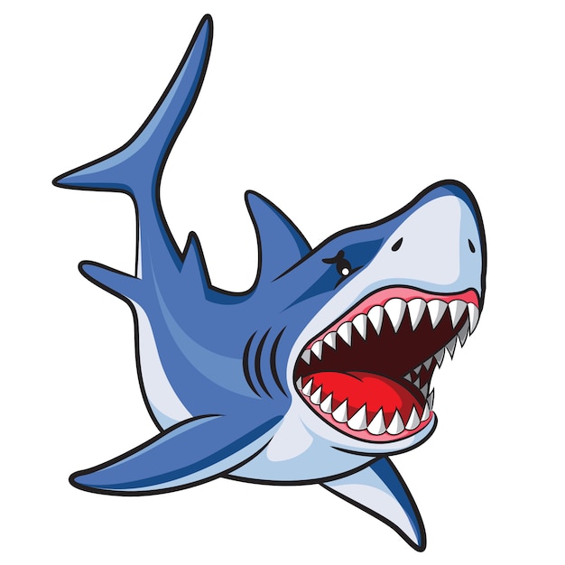 Download Shark cartoon | Premium Vector