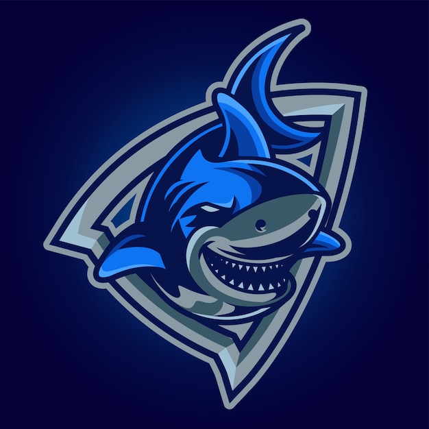 Shark esport gaming logo Premium Vector