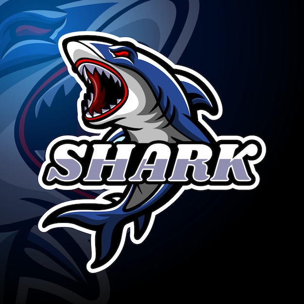 Premium Vector | Shark esport logo mascot