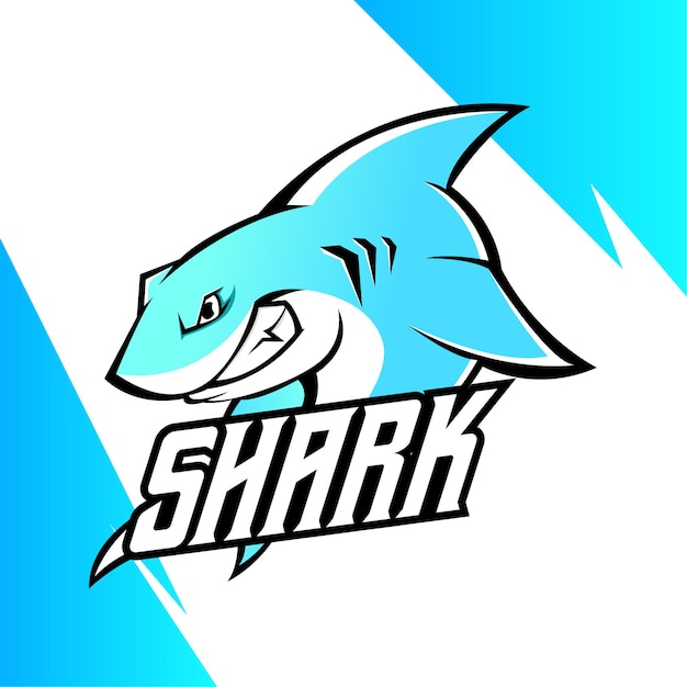 Premium Vector | Shark esport mascot logo design