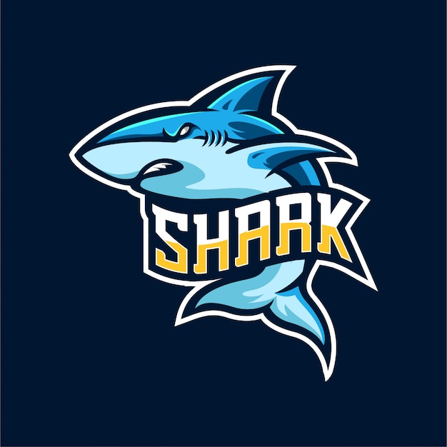 Shark esports logo emblem template | Premium Vector