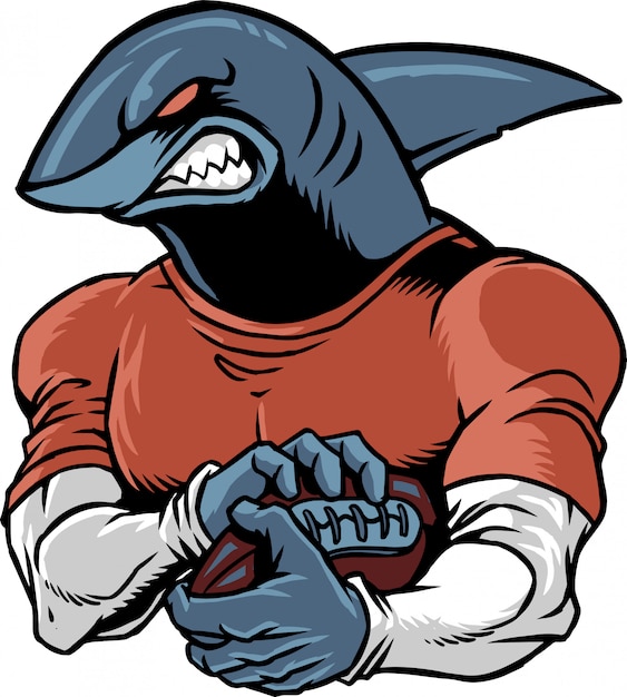 Shark football | Premium Vector