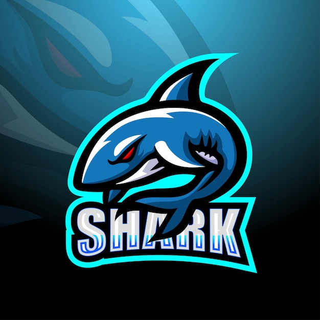 Premium Vector | Shark mascot esport illustration