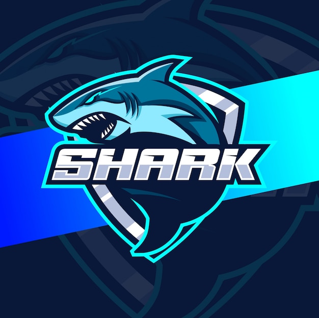 Premium Vector | Shark mascot esport logo designs