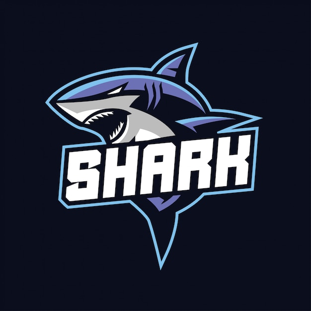 Premium Vector | Shark mascot for sports and esports logo isolated on ...