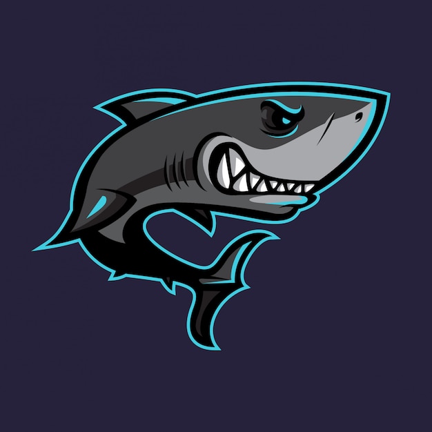 Shark mascot vector design Vector | Premium Download