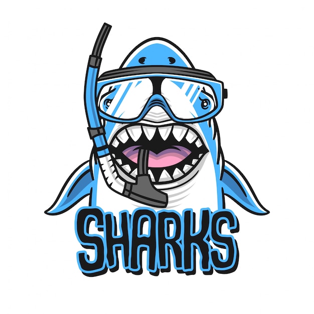 Download Premium Vector | Shark with open mouth. shark isolation on ...