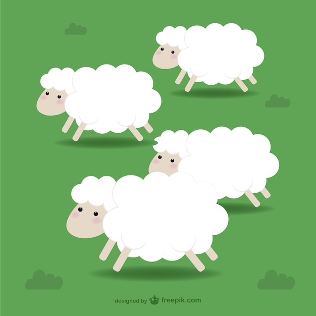 羊のイラスト プレミアムベクター