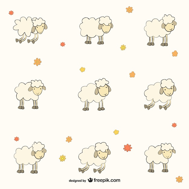 sheep-pattern-free-vector