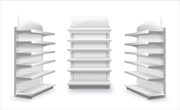 Premium Vector Shelving rack trading empty template Premium Vector Shelving rack trading empty template
