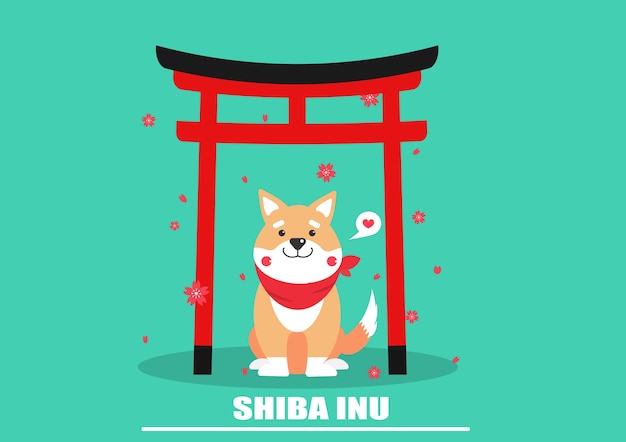 Shiba inu dog vector | Premium Vector