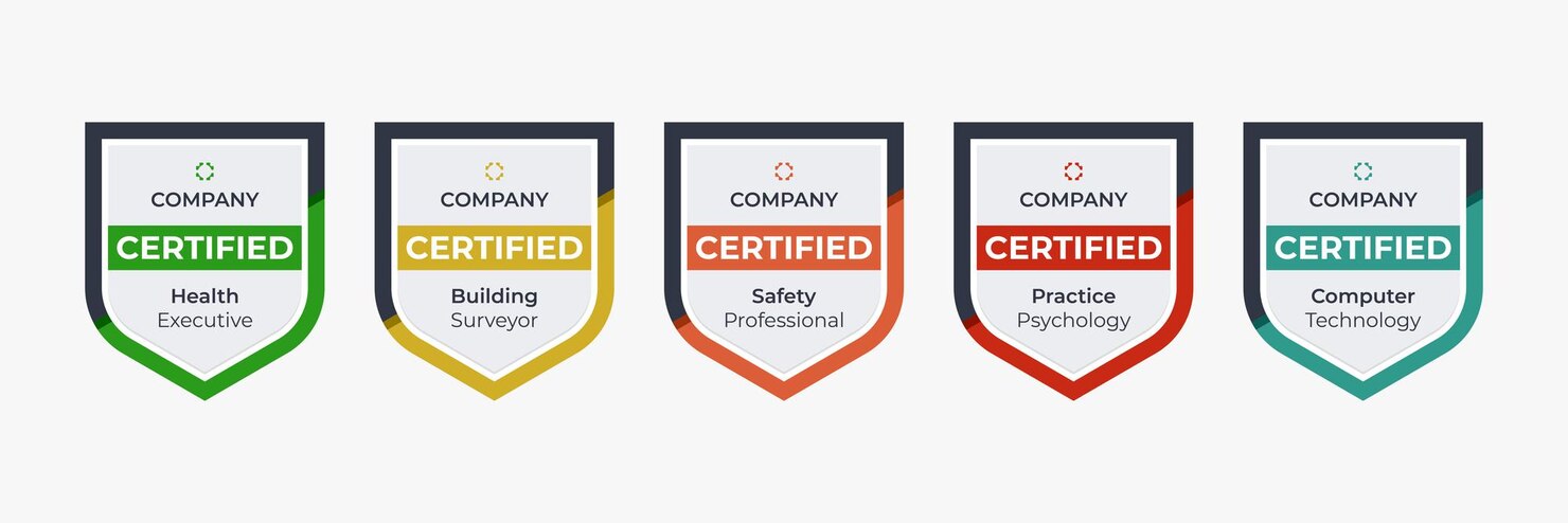 Premium Vector | Shield badge certification icon template certified ...
