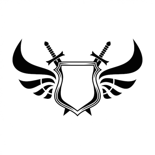 Download Free Shield Design With Wing And Sword Premium Vector Use our free logo maker to create a logo and build your brand. Put your logo on business cards, promotional products, or your website for brand visibility.