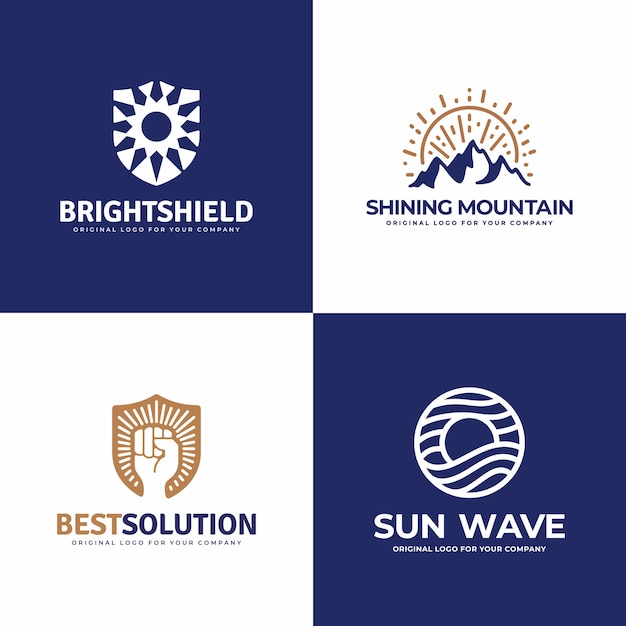 Download Free Shield Mountain Sun Strong Hand Wave Logo Design Collection Use our free logo maker to create a logo and build your brand. Put your logo on business cards, promotional products, or your website for brand visibility.