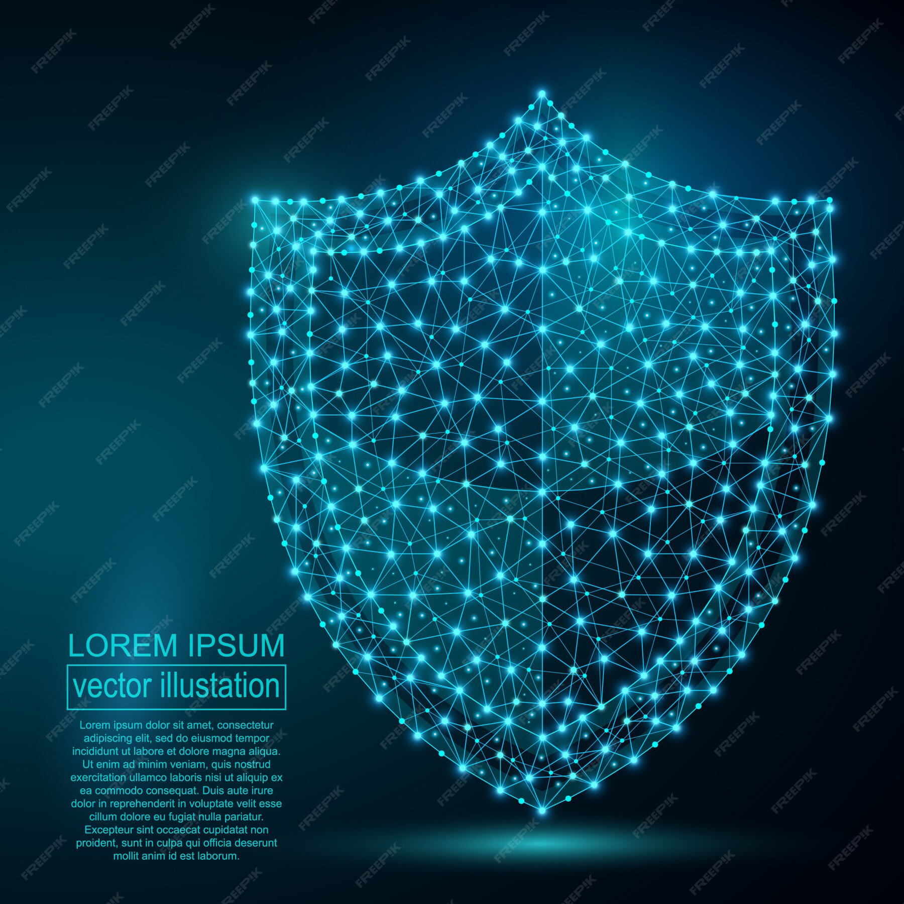 Premium Vector | Shield polygonal abstract background.