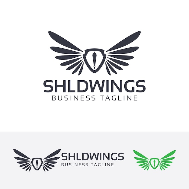 Download Free Shield Wings Logo Template Premium Vector Use our free logo maker to create a logo and build your brand. Put your logo on business cards, promotional products, or your website for brand visibility.