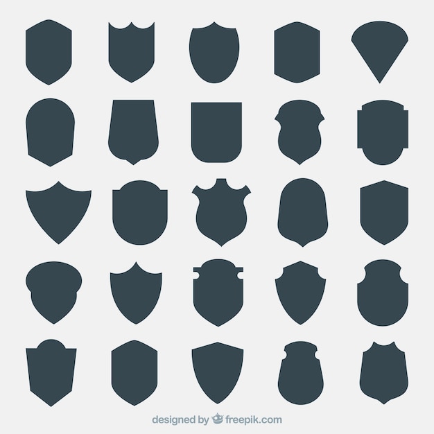 Free Vector Shields Shapes