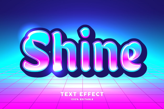 Premium Vector | Shine gradient font effect