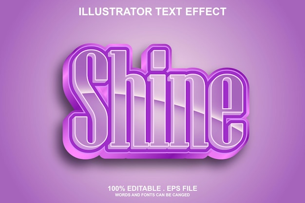 Premium Vector | Shine text effect editable