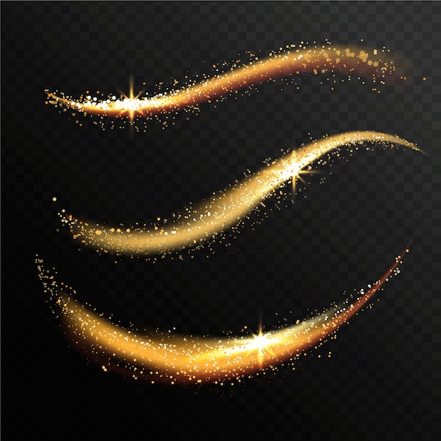 Free Vector | Shining glitter wave collection