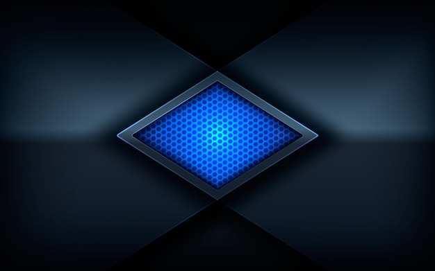 Premium Vector Shiny Blue Color Light On Dark Abstract Background