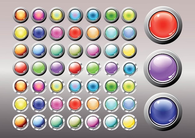 Download Shiny buttons Vector | Free Download