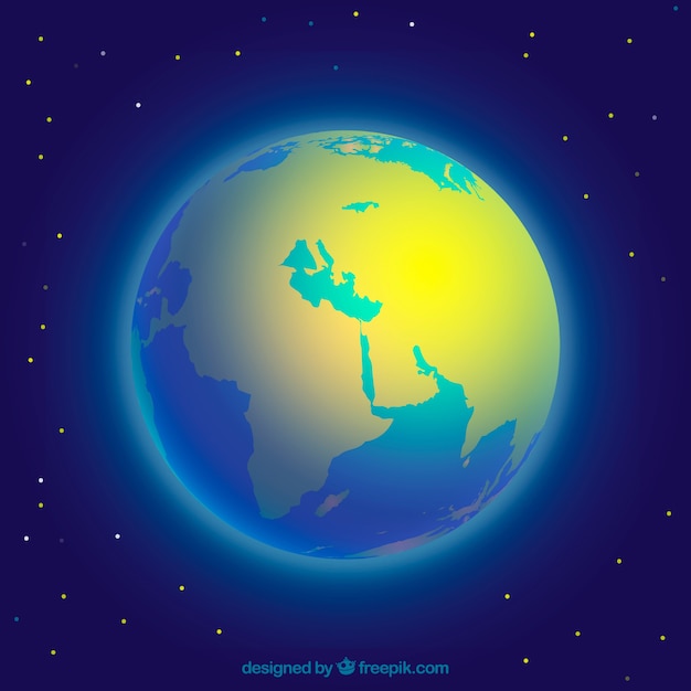 Shiny earth globe | Free Vector