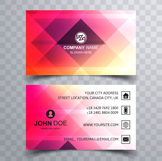 Premium Vector | Shiny geometric business card design